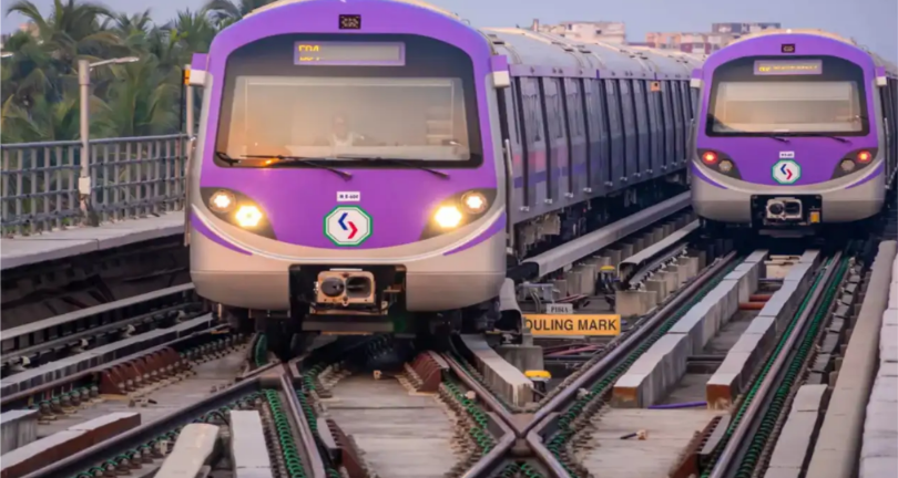 India’s first under-river metro tunnel part of the East–West Metro corridor.