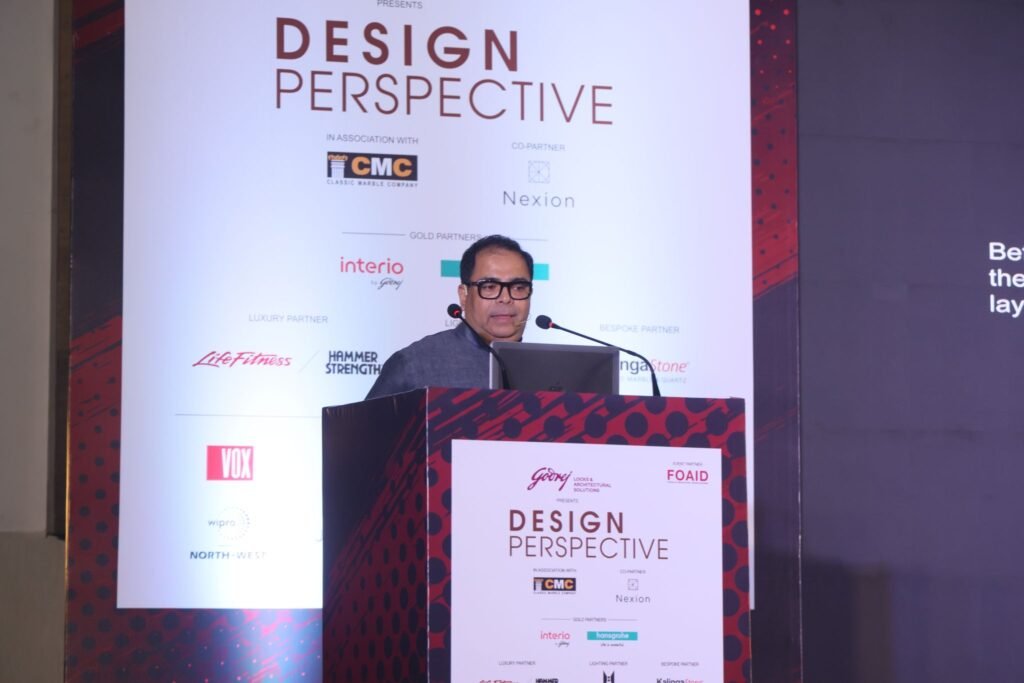 Keynote speaker Ar. Kashef Chowdhury of URBANA presenting at Design Perspective Kolkata 2026 conference